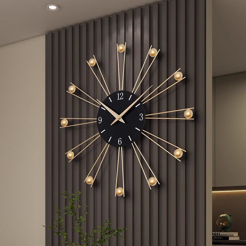Resin Art Wall Clock - นาฬิกาแขวนผนังดีไซน์สร้างสรรค์ ตกแต่งห้องนั่งเล่น ลายตะแกรง รุ่นใหม่ปี 2025 สไตล์โมเดิร์น