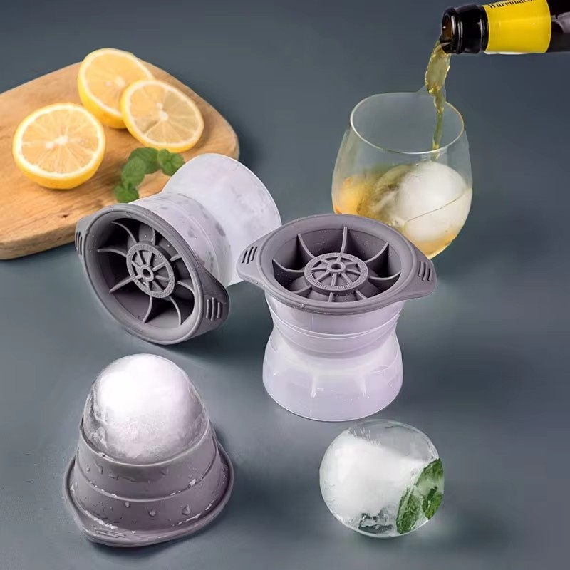 Silicone Mold Ocean - 2PCS ซิลิโคนทรงกลม ICE CUBE Mold บาร์วิสกี้วงกลมทรงกลม