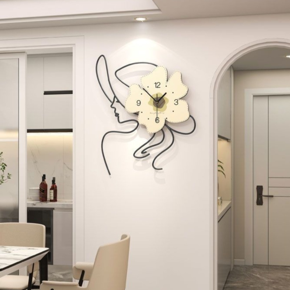 Resin Art Wall Clock - ห้องนั่งเล่นนาฬิกาแขวนขนาดใหญ่การออกแบบสร้างสรรค์ Art Noiseless Wall นาฬิกาจับเวลาที่ถูกต้อง Modern
