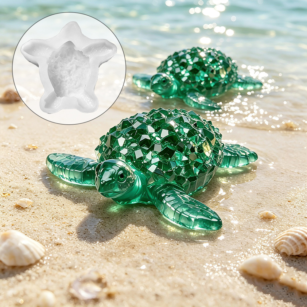 Silicone Mold Ocean - แม่พิมพ์ซิลิโคนรูปเต่าทะเลลายเพชร สำหรับงานหล่อเรซิ่นอีพ็อกซี่ งานประดิษฐ์ DIY เรซิ่นอีพ็อกซี่ เทียน