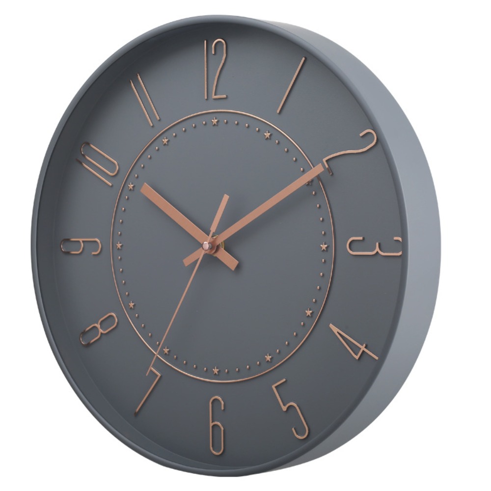 Resin Art Wall Clock - นาฬิกาแขวนผนังพลาสติกทันสมัย นาฬิกาติดผนังทรงกลมแบบเงียบ ดีไซน์สวยงาม สำหรับตกแต่งบ้าน
