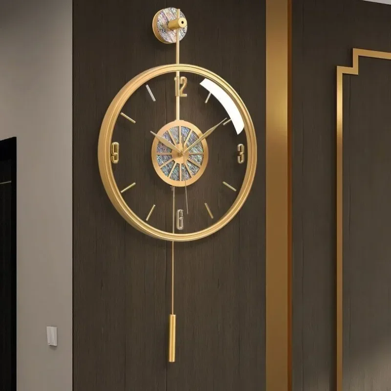 Resin Art Wall Clock - นาฬิกาแขวนผนังหรูหราทันสมัยตัวเรือนโลหะผสม นาฬิกาแขวนผนังควอตซ์เงียบสงบสำหรับห้องนั่งเล่น นาฬิกาแขวนผนังสไตล์นอร์ดิกสร้างสรรค์สำหรับตกแต่งห้องนอนและบ้าน