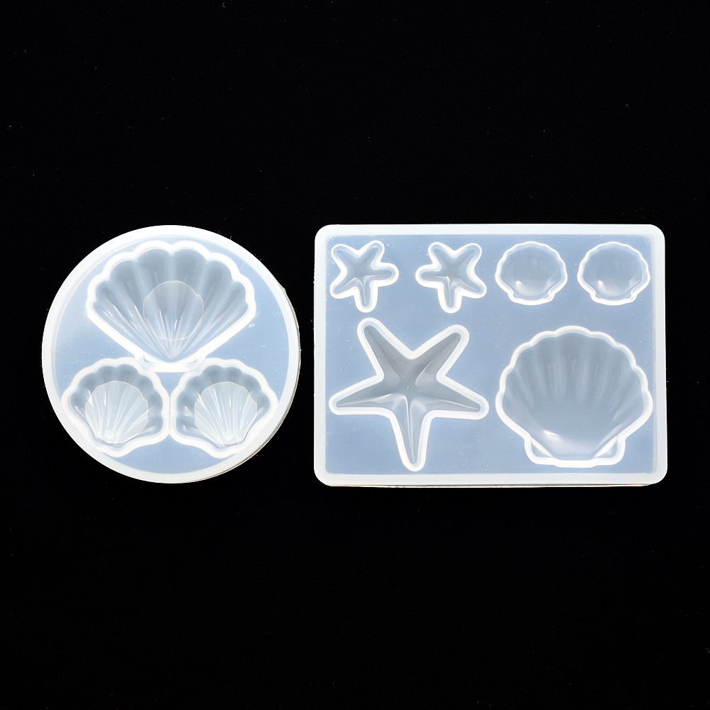 Silicone Mold Ocean - ลูกปัดจี้ซิลิโคนแม่พิมพ์ซิลิโคนเรซินแม่พิมพ์เครื่องประดับทำเรขาคณิตแม่พิมพ์สแควร์รอบ Star Moon