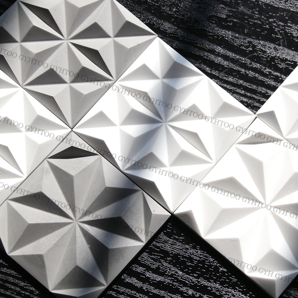 Coaster Mold Square - แม่พิมพ์ซิลิโคนสำหรับทำกระเบื้องผนังปูนปลาสเตอร์ลายสี่เหลี่ยม แม่พิมพ์อิฐผนังตกแต่งลายเรขาคณิต แม่พิมพ์ทำที่รองแก้วเรซิ่น แม่พิมพ์ตกแต่งบ้าน