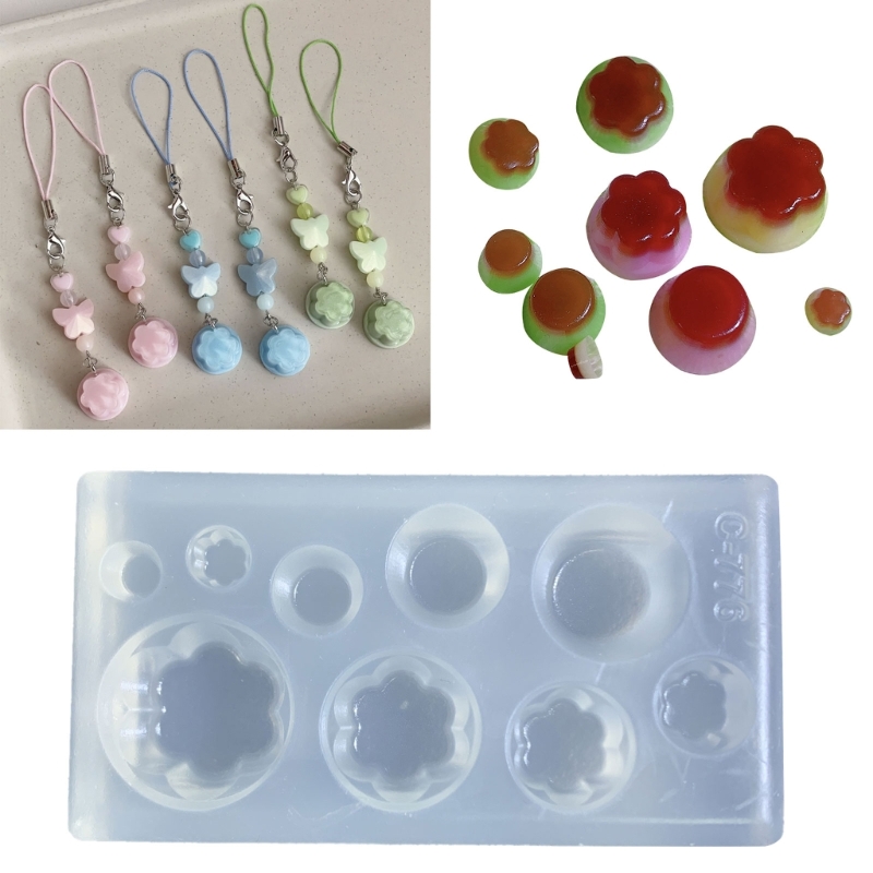 Resin Art Liquid - น่ารักพุดดิ้งรูปร่างซิลิโคนแม่พิมพ์สําหรับทําด้วยมืออีพ็อกซี่เรซิ่นเครื่องประดับตกแต่งจี้ Crafting TOOL