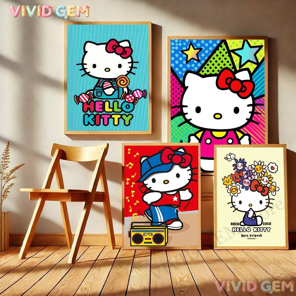 Resin Art Canvas - VIVID GEM ภาพเพชร 5D ลายซานริโอ เฮลโลคิตตี้