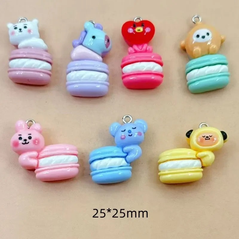 Resin Art Decor - ชาร์มเรซิ่นลายการ์ตูนแบบคละ 10 ชิ้น จี้ตกแต่งขนาดเล็ก สำหรับทำต่างหู สร้อยคอ