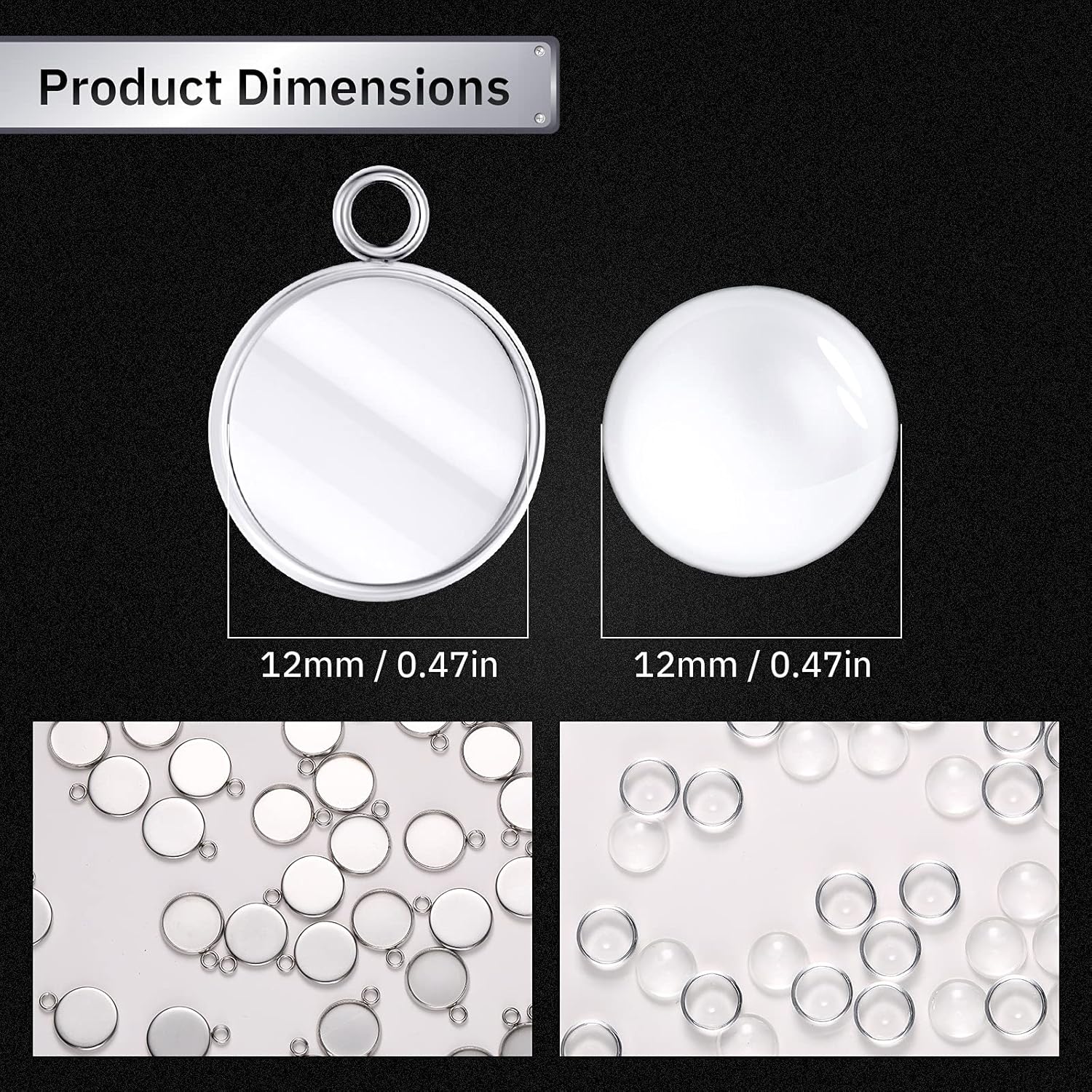 ถาดเปล่าสำหรับทำจี้ทรงกลมสแตนเ - Resin Art Earrings บทวิจารณ์และราคา