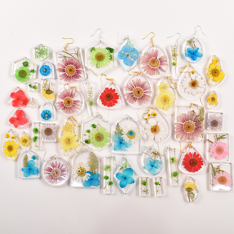 เรขาคณิตต่างหูห้อยระย้าซิลิโคน - Uv Resin Clear Hard บทวิจารณ์และราคา