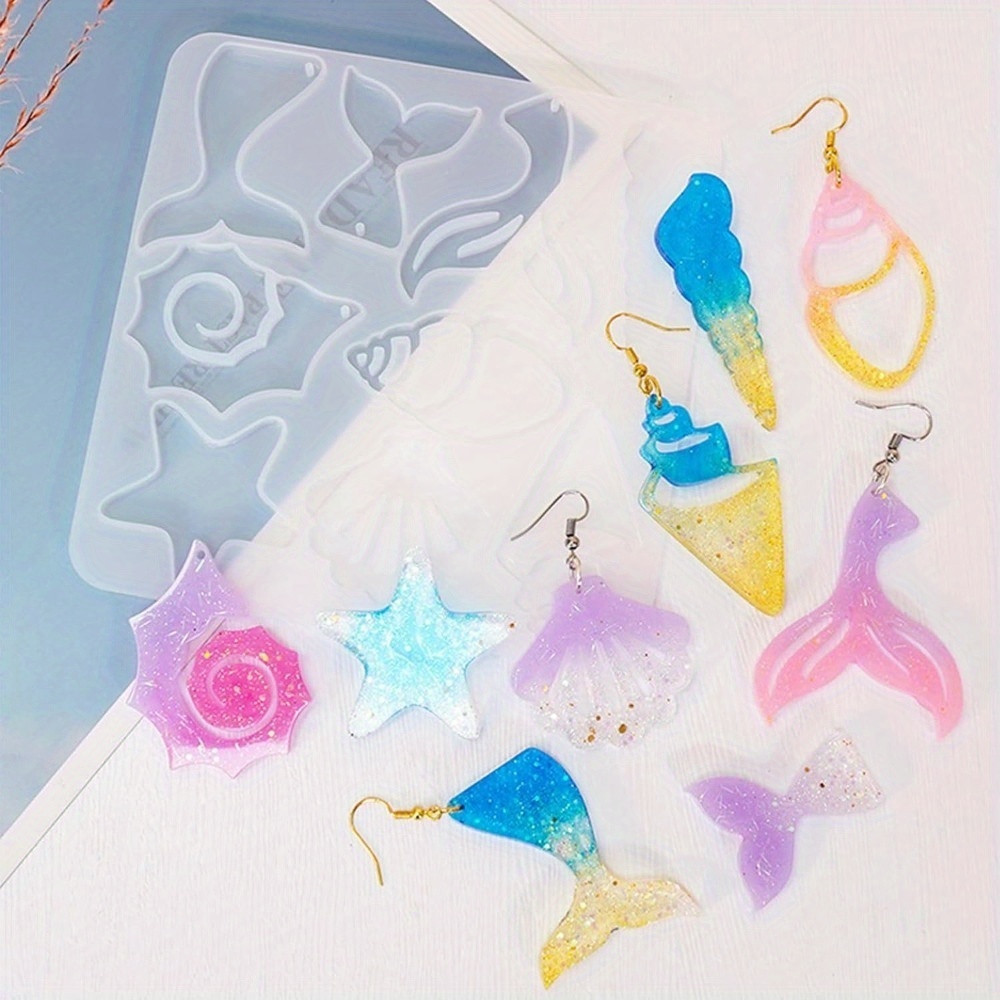 ชุดแม่พิมพ์ต่างหูและจี้ธีมมหาส - Silicone Mold Ocean บทวิจารณ์และราคา