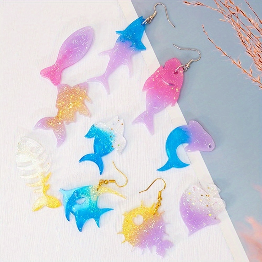 ชุดแม่พิมพ์ต่างหูและจี้ธีมมหาส - Silicone Mold Ocean บทวิจารณ์และราคา