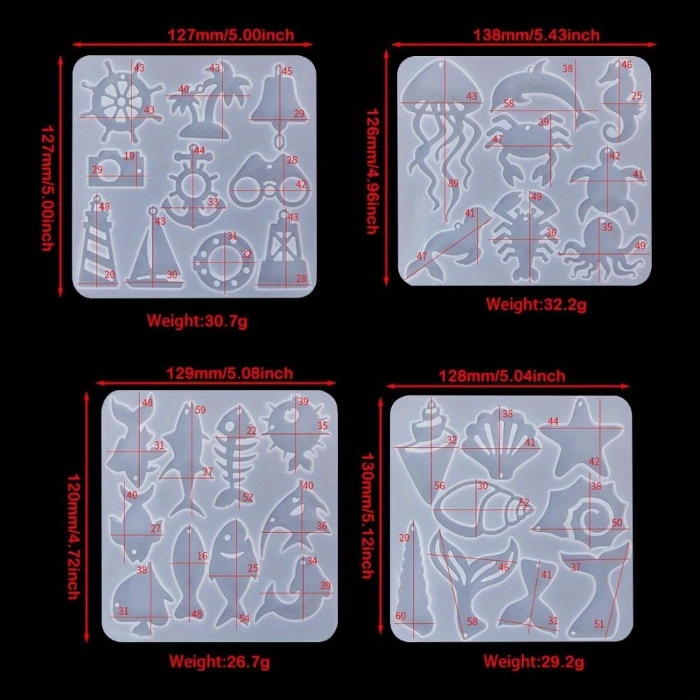 ชุดแม่พิมพ์ต่างหูและจี้ธีมมหาส - Silicone Mold Ocean บทวิจารณ์และราคา