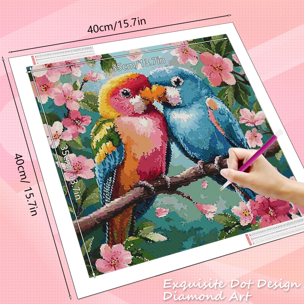 ภาพเพชร HUACAN ลายดอกไม้ นก สั - Resin Art For Rose บทวิจารณ์และราคา