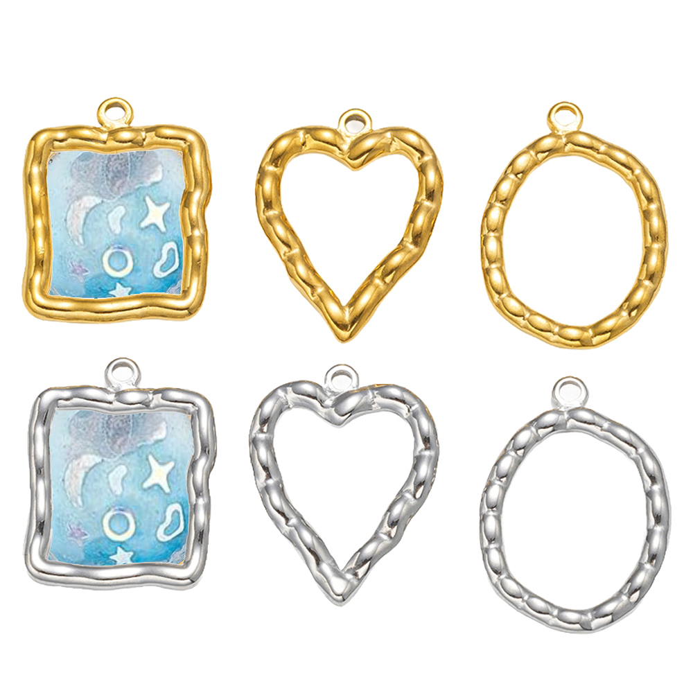 จี้สแตนเลสทรงหัวใจแบบเปิดด้านห - Resin Art Handmade บทวิจารณ์และราคา