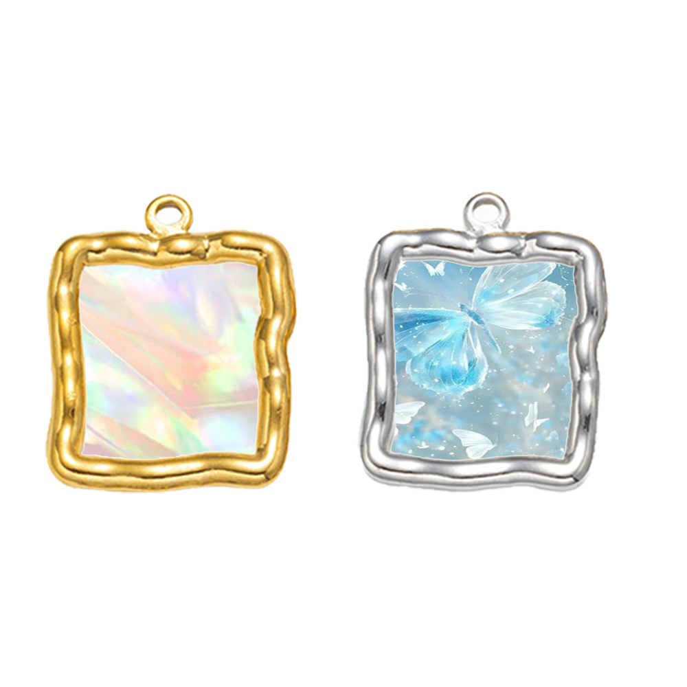 จี้สแตนเลสทรงหัวใจแบบเปิดด้านห - Resin Art Handmade บทวิจารณ์และราคา