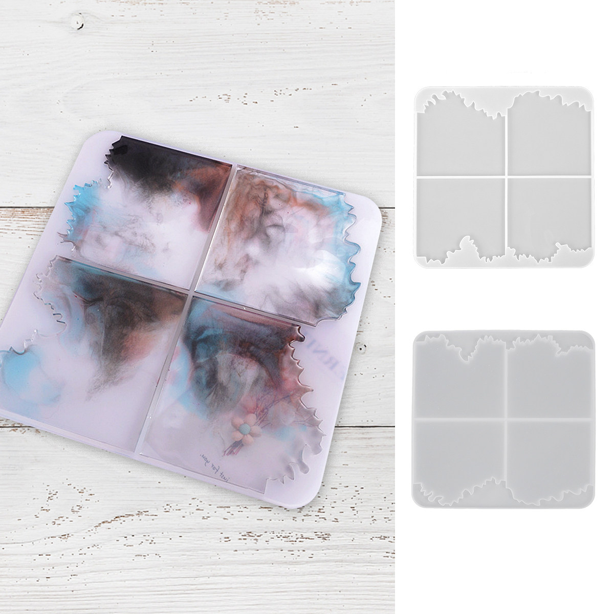แม่พิมพ์ซิลิโคนอีพ็อกซี่คริสตั - Coaster Mold Square บทวิจารณ์และราคา