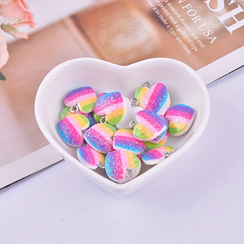 ชาร์มเรซิ่นรูปหัวใจหลากสี 10 ช - Resin Art Box บทวิจารณ์และราคา