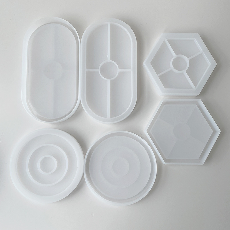 รอบ Coaster แม่พิมพ์ซิลิโคน DI - Resin Art Tray บทวิจารณ์และราคา