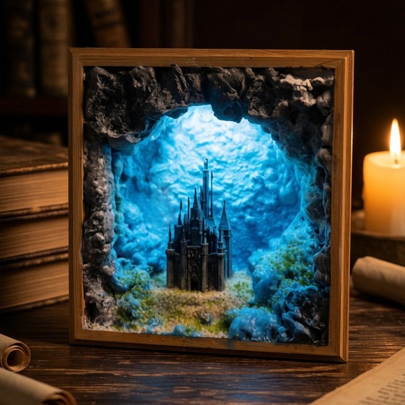 ปราสาทใต้น้ำขนาดเล็กที่สร้างสร - Resin Art Underwater บทวิจารณ์และราคา