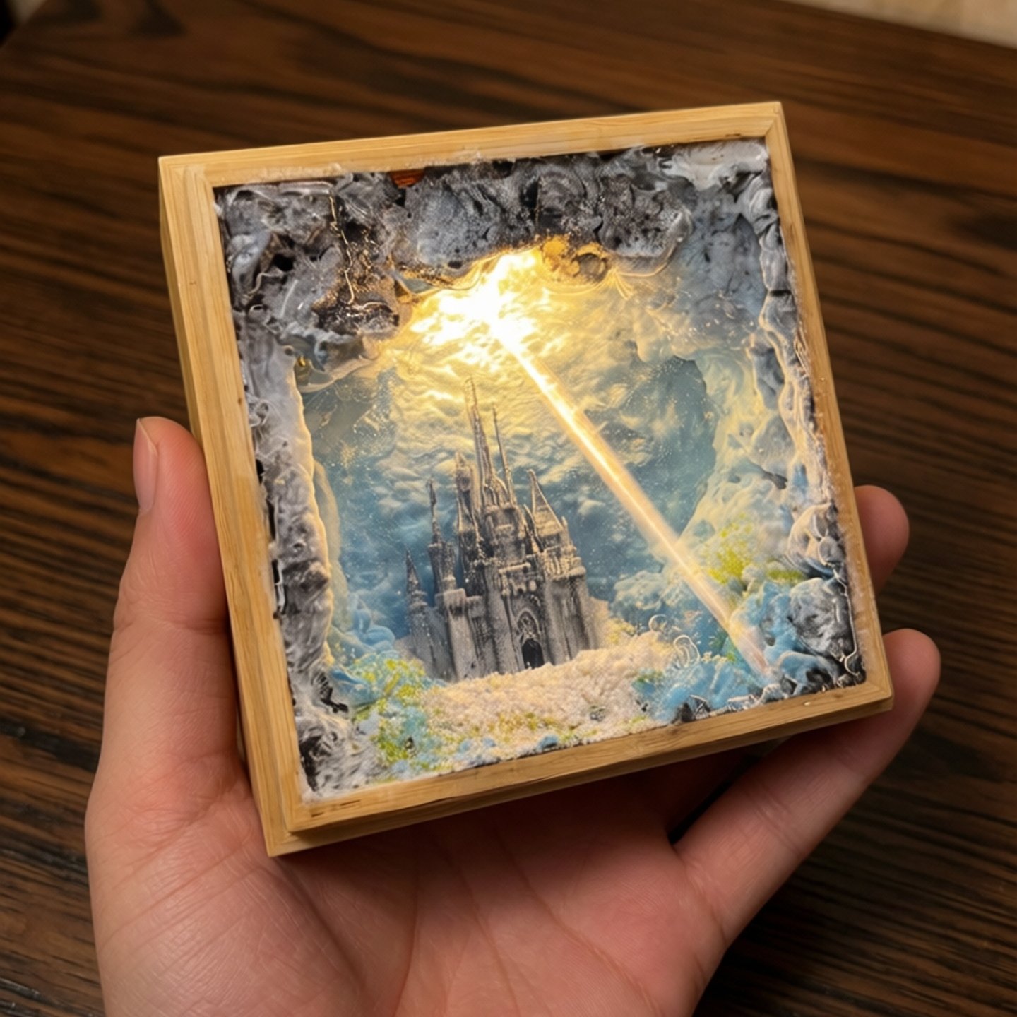 ปราสาทใต้น้ำขนาดเล็กที่สร้างสร - Resin Art Underwater บทวิจารณ์และราคา