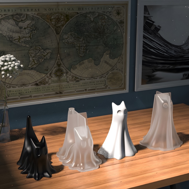 Ghost Cat ฮาโลวีนเดสก์ท็อปเครื - Resin Art Liquid บทวิจารณ์และราคา