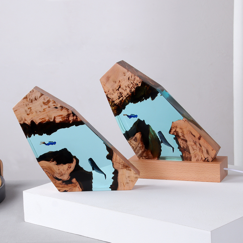 ของตกแต่งบ้านรูปนักดำน้ำในถ้ำใ - Resin Art Underwater บทวิจารณ์และราคา