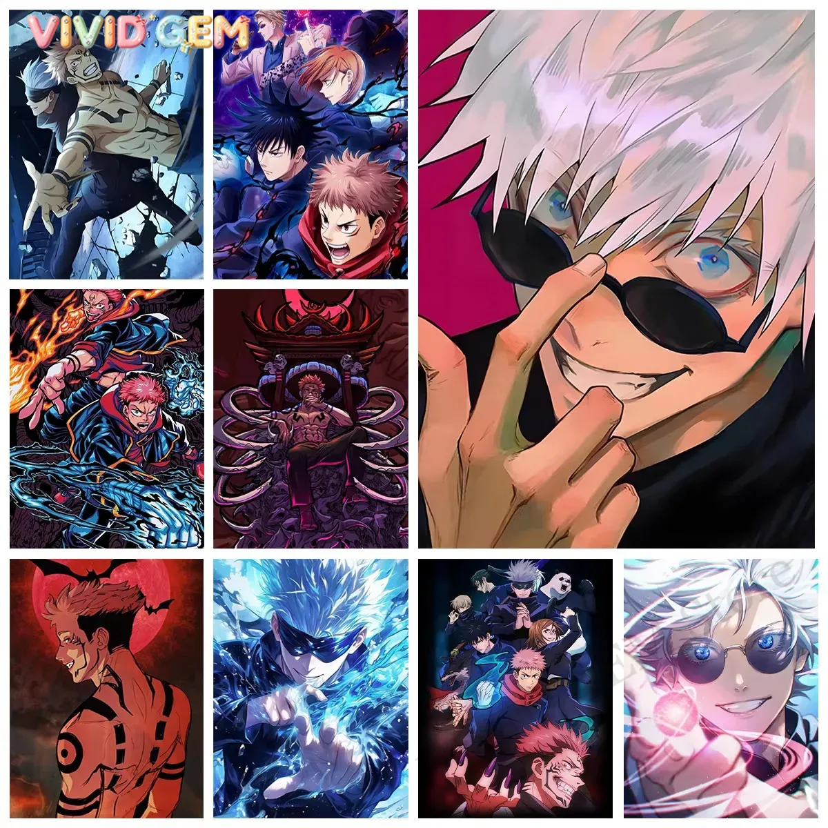 VIVID GEM ภาพเพชรจิตรกรรม จูจุ - Resin Art Canvas บทวิจารณ์และราคา
