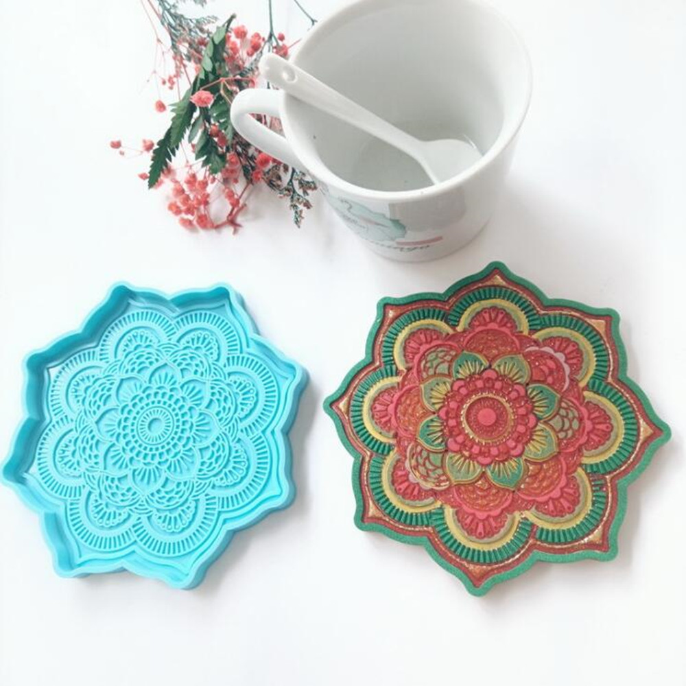 Mandala Coaster แม่พิมพ์ซิลิโค - Resin Art Tray บทวิจารณ์และราคา