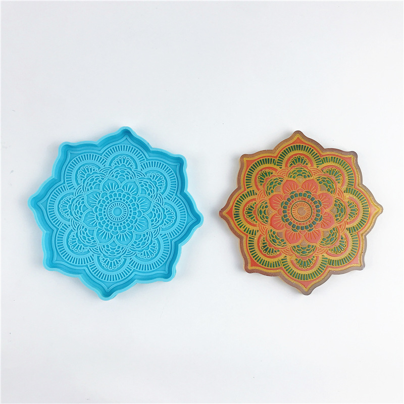 Mandala Coaster แม่พิมพ์ซิลิโค - Resin Art Tray บทวิจารณ์และราคา