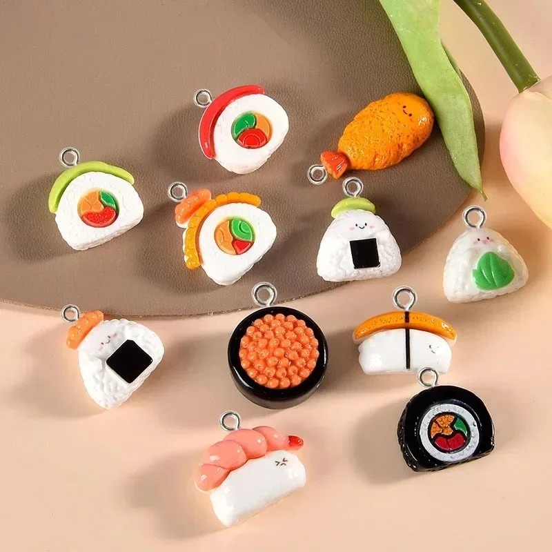 10 ชิ้น จี้เรซินรูปอาหารขนาดเล - Resin Art Earrings บทวิจารณ์และราคา