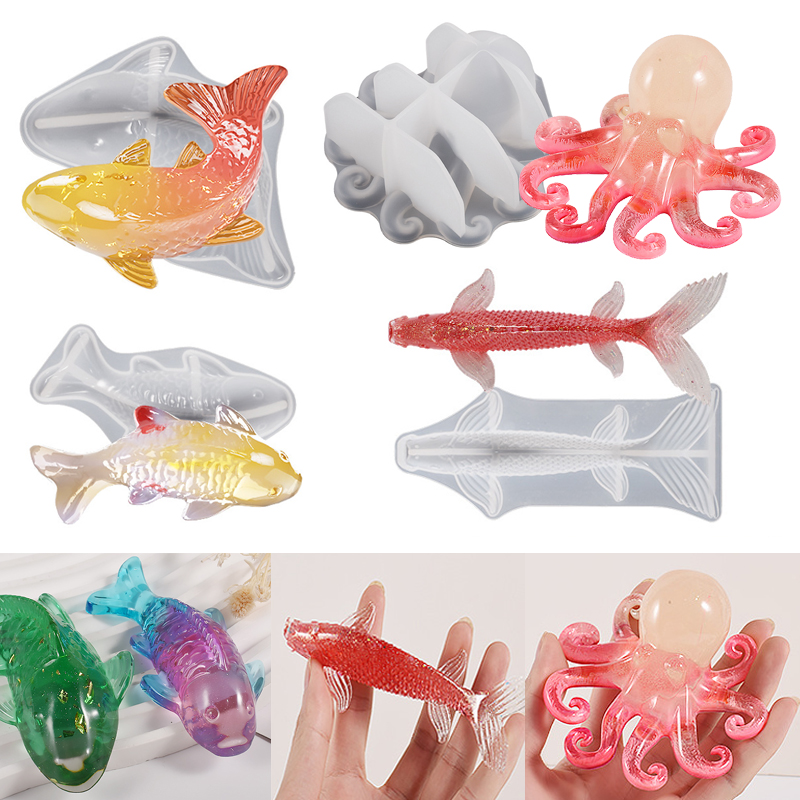 แม่พิมพ์เรซิ่นอีพ็อกซี่รูปปลาค - Silicone Mold Ocean บทวิจารณ์และราคา