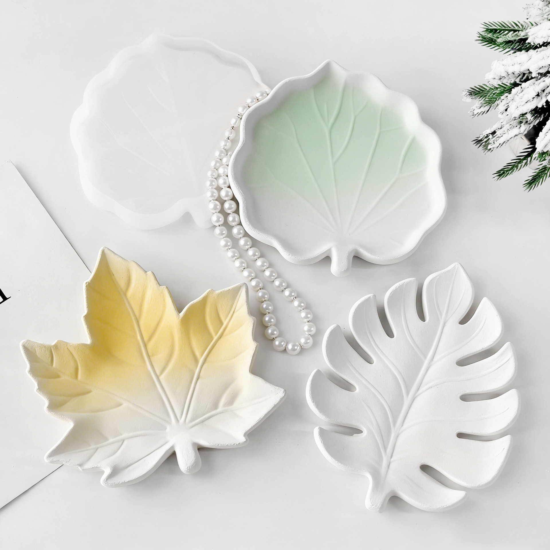 แม่พิมพ์ซิลิโคนรูปใบไม้สำหรับท - Resin Art Tray บทวิจารณ์และราคา