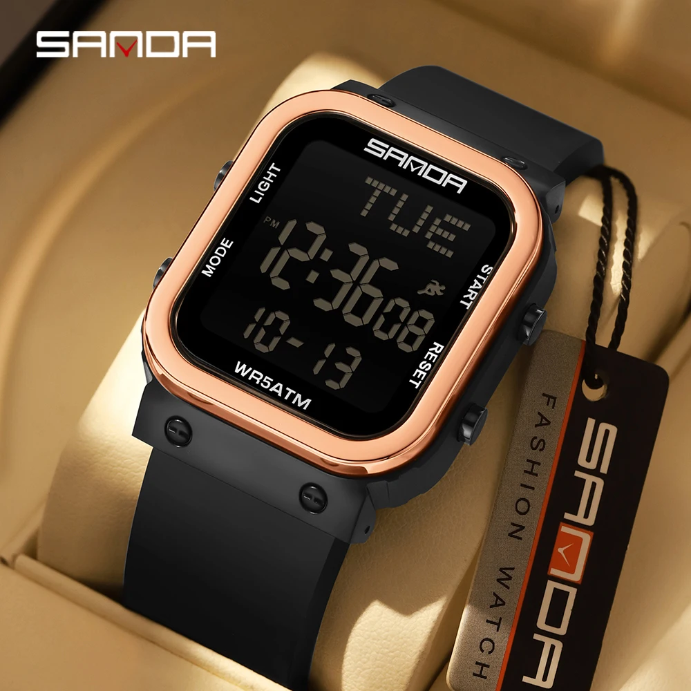 นาฬิกาดิจิตอล SANDA สำหรับผู้ช - Resin Art Underwater บทวิจารณ์และราคา