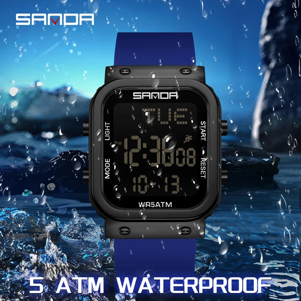 นาฬิกาดิจิตอล SANDA สำหรับผู้ช - Resin Art Underwater บทวิจารณ์และราคา