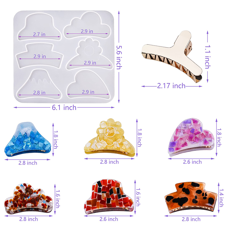 ผม Claw คลิปซิลิโคนเรซินแม่พิม - Resin Art Liquid บทวิจารณ์และราคา