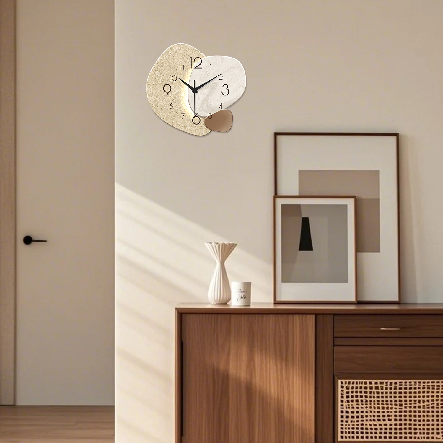นาฬิกาแขวนผนังเรียบง่ายทันสมัย - Resin Art Wall Clock บทวิจารณ์และราคา