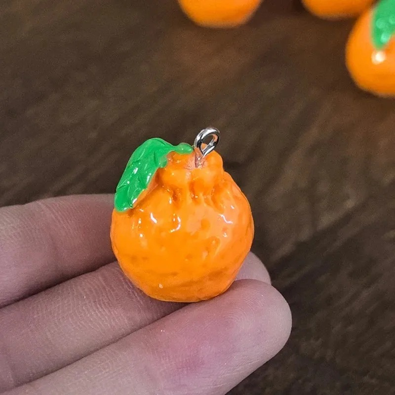 ชาร์มเรซิ่นรูปส้มแมนดาริน 3 มิ - Resin Art Earrings บทวิจารณ์และราคา