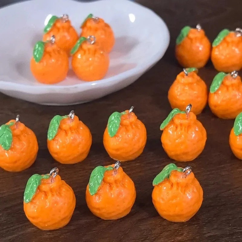 ชาร์มเรซิ่นรูปส้มแมนดาริน 3 มิ - Resin Art Earrings บทวิจารณ์และราคา