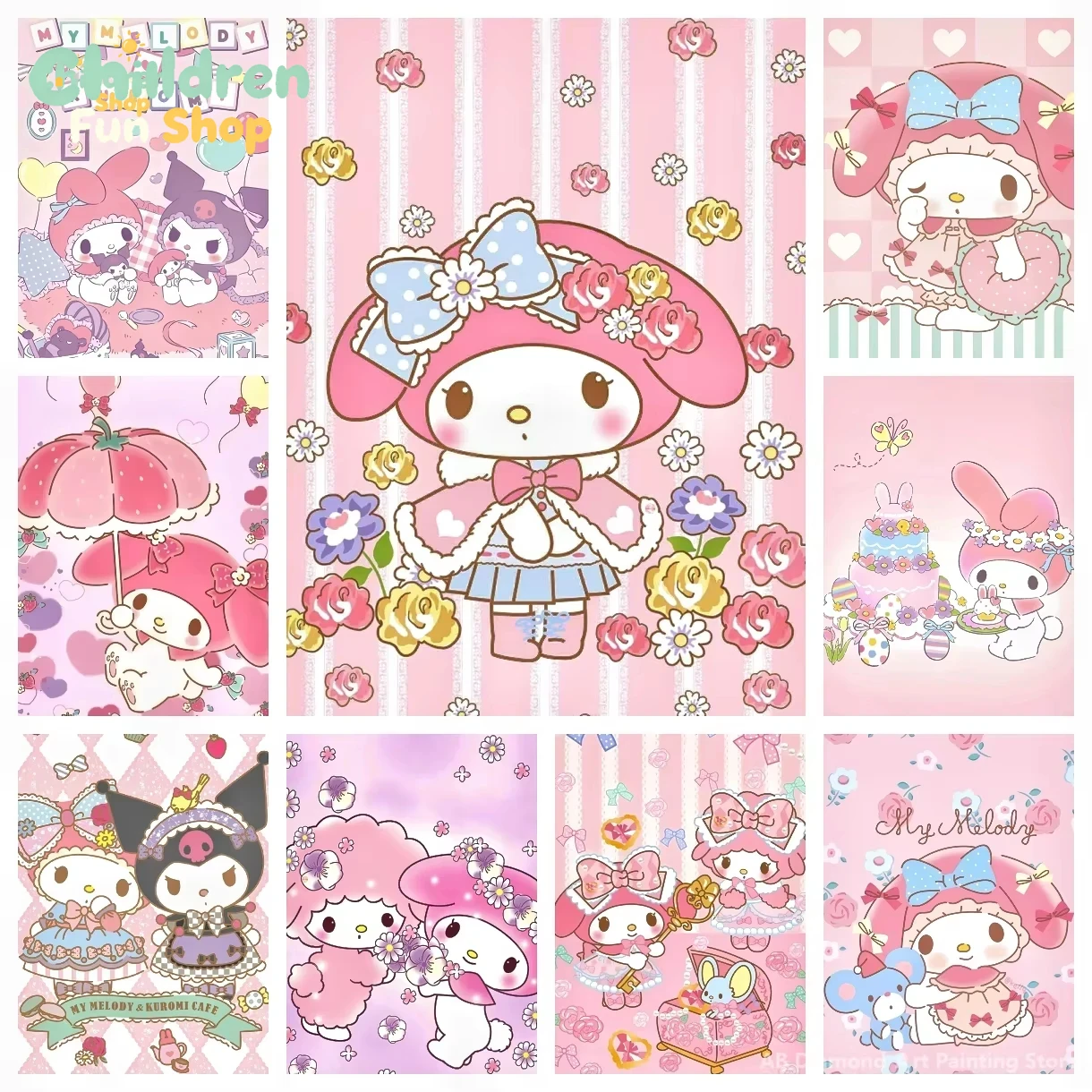 ภาพเพชร My Melody Sanrio งานศิ - Resin Art Frame บทวิจารณ์และราคา