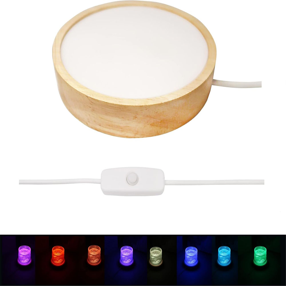 ฐานไฟ LED สำหรับตกแต่ง 3 มิติ  - Resin Art Stand บทวิจารณ์และราคา