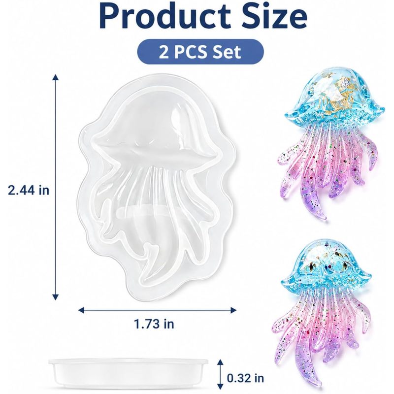 ชุดแม่พิมพ์เรซิ่นรูปแมงกะพรุน  - Silicone Mold Ocean บทวิจารณ์และราคา
