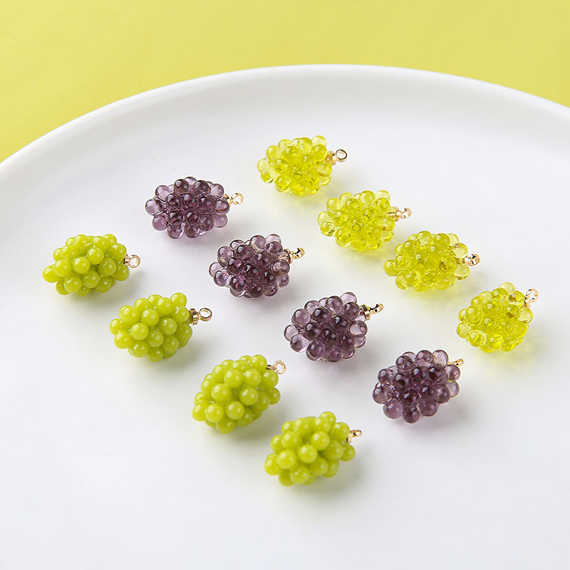 จี้เรซินรูปองุ่นน่ารัก 6 ชิ้น  - Resin Art Box บทวิจารณ์และราคา