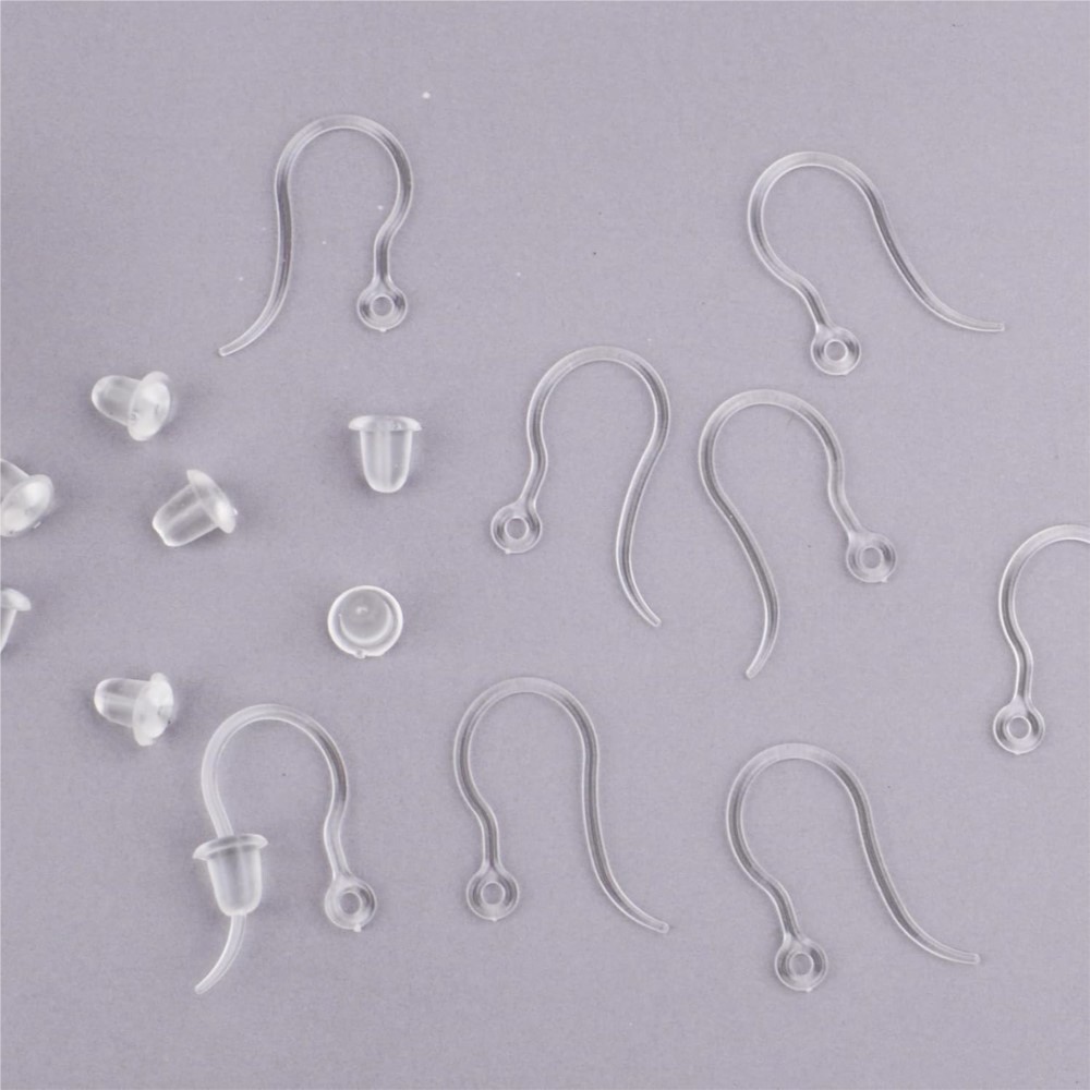 ตะขอเกี่ยวต่างหูพลาสติกใส 40 ช - Resin Art Earrings บทวิจารณ์และราคา