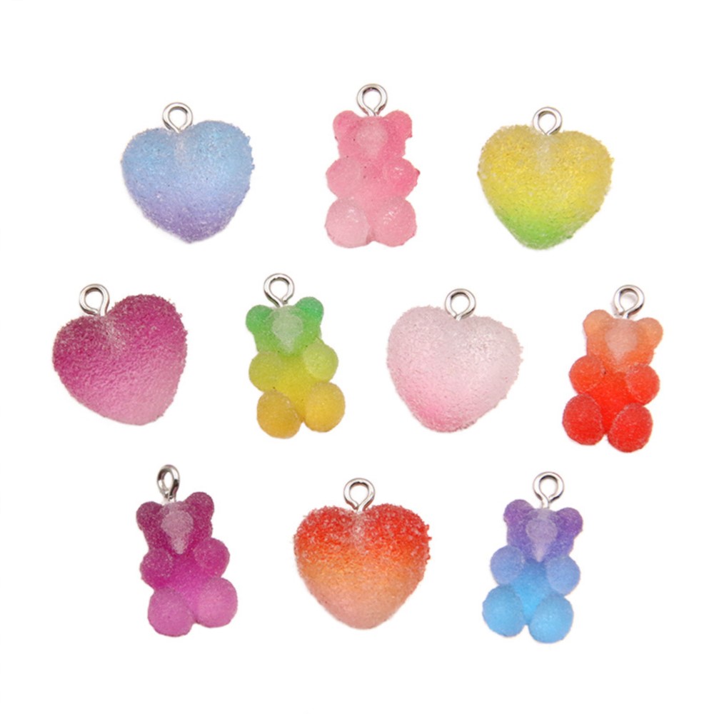 20 ชิ้นGradientสีCandyเรซิ่นหม - Resin Art Earrings บทวิจารณ์และราคา
