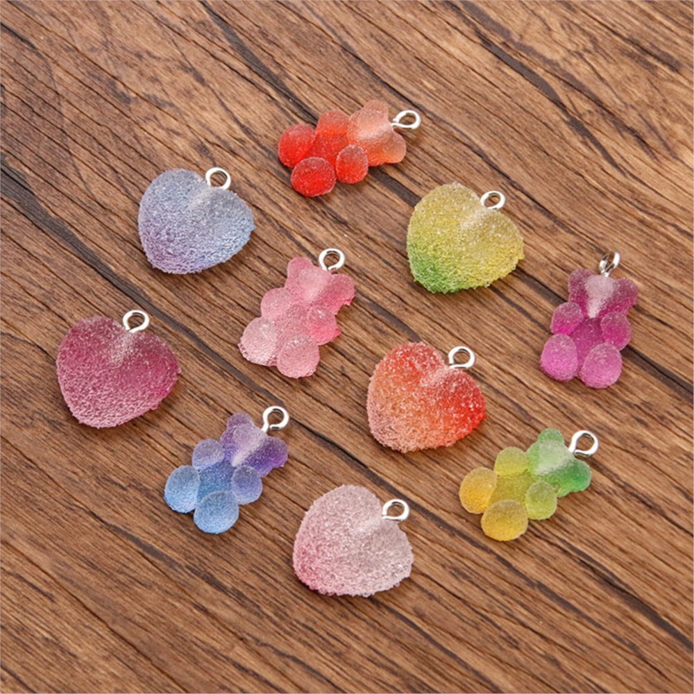 20 ชิ้นGradientสีCandyเรซิ่นหม - Resin Art Earrings บทวิจารณ์และราคา