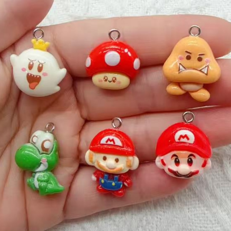 จี้การ์ตูนเรซิน 10 ชิ้น, อุปกร - Resin Art Earrings บทวิจารณ์และราคา