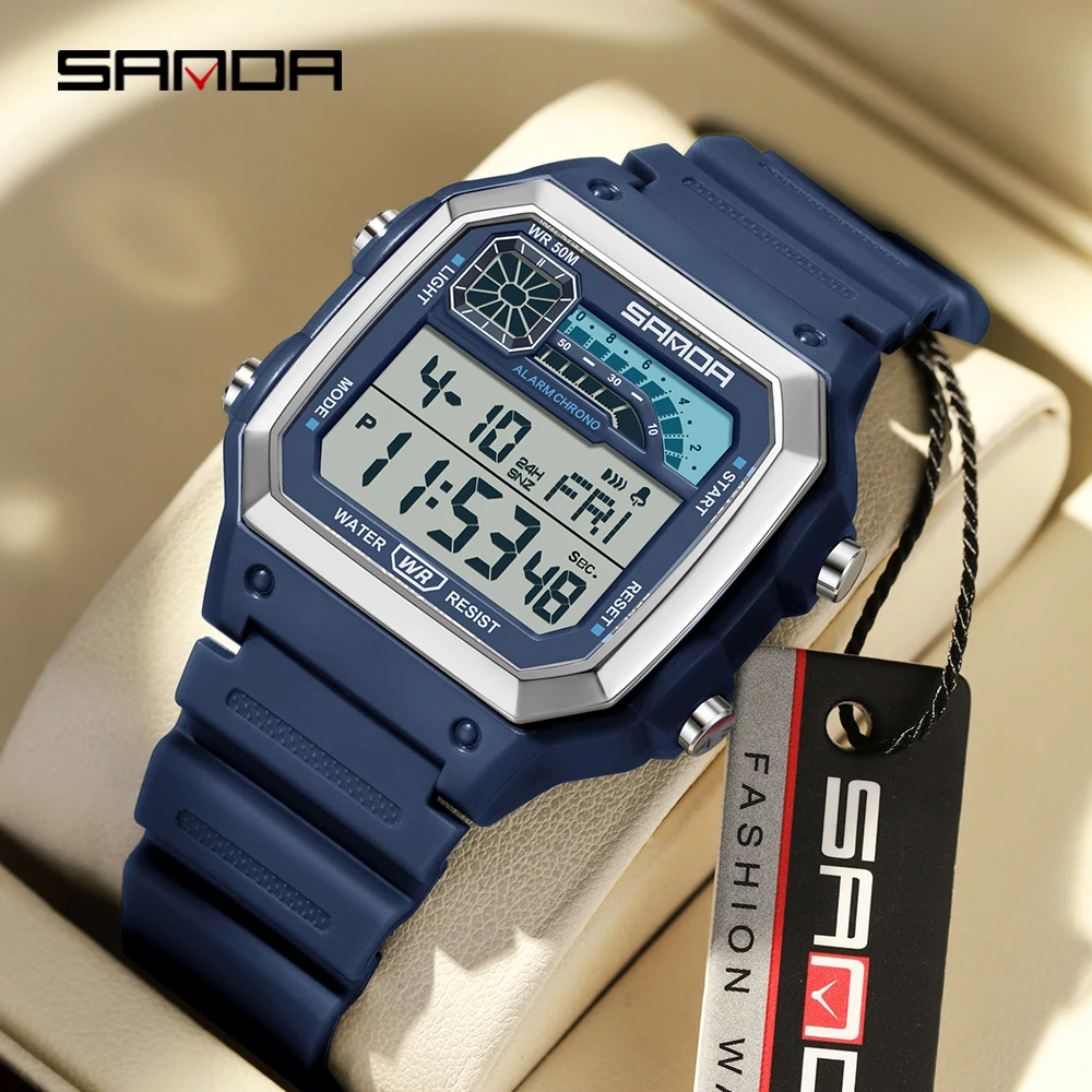 SANDA 6196 นาฬิกาอิเล็กทรอนิกส - Resin Art Underwater บทวิจารณ์และราคา