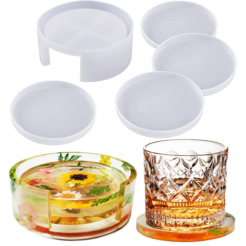 ถาดรองแก้วสี่เหลี่ยมทรงกลมทำด้ - Coaster Mold Square บทวิจารณ์และราคา