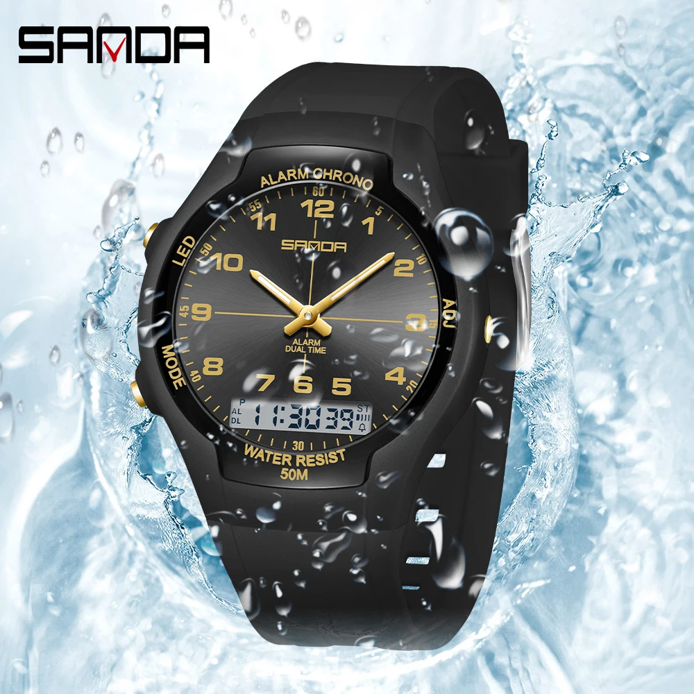 SANDA ใหม่ 6320 นาฬิกาควอทซ์แฟ - Resin Art Underwater บทวิจารณ์และราคา