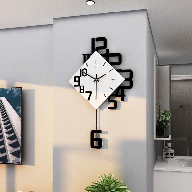 นาฬิกาแขวนผนังหรูหรา สำหรับห้อ - Resin Art Wall Clock บทวิจารณ์และราคา